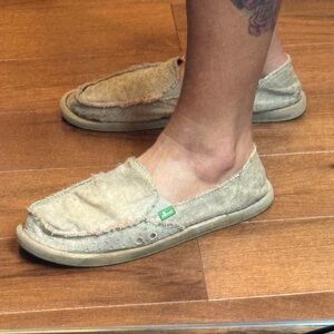 SANUK Tan Slip-On Loafers